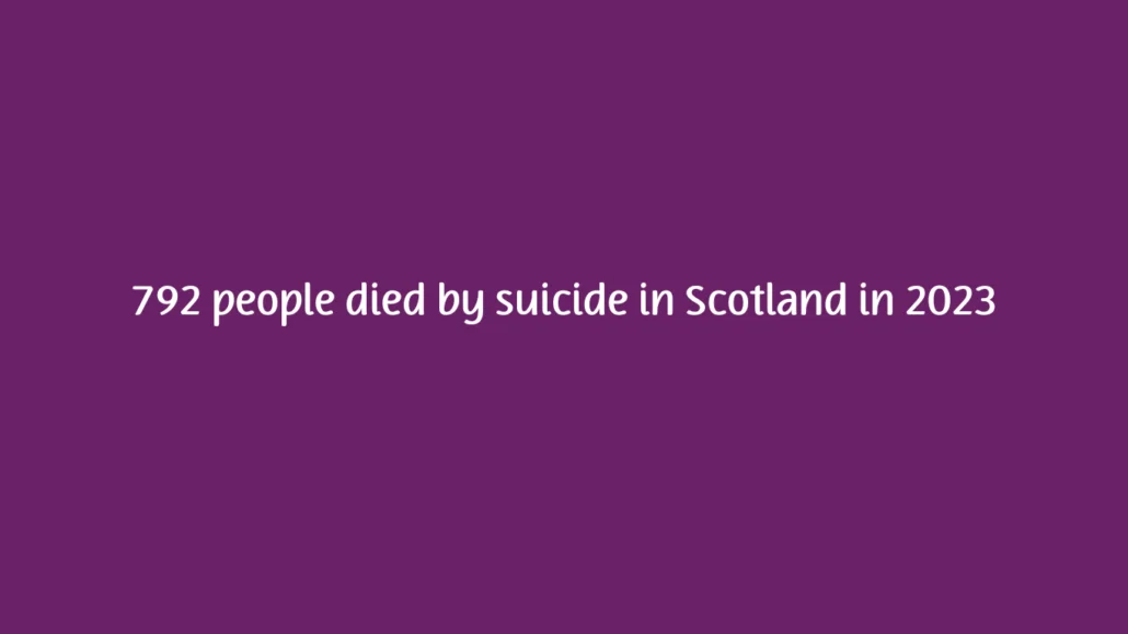 images reads: 792 people died by suicide in twenty twenty three