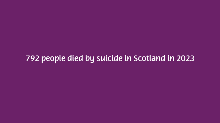 images reads: 792 people died by suicide in twenty twenty three